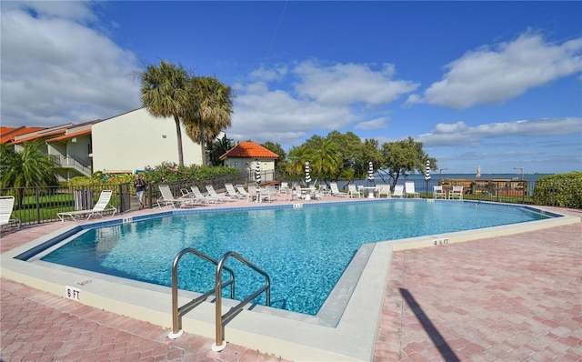 view of pool with a patio