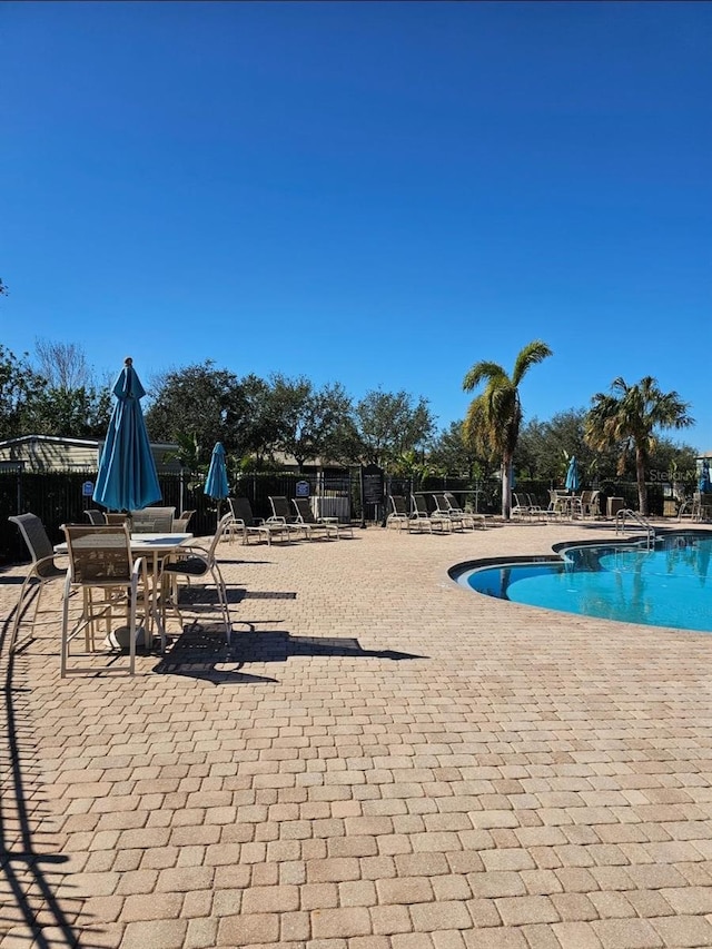 view of pool with a patio area