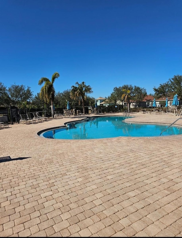 view of pool with a patio