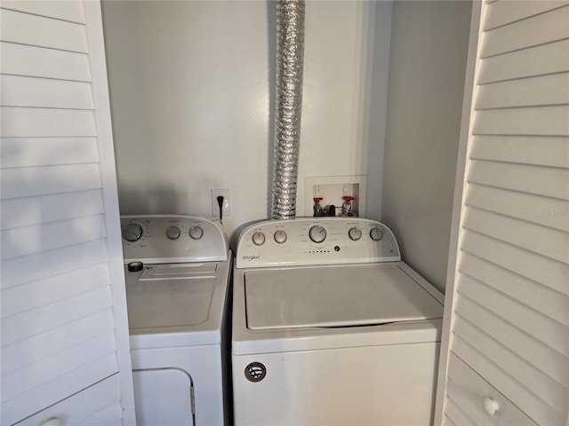 laundry room with separate washer and dryer