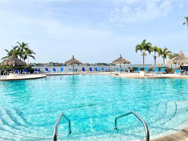 view of pool with a patio area