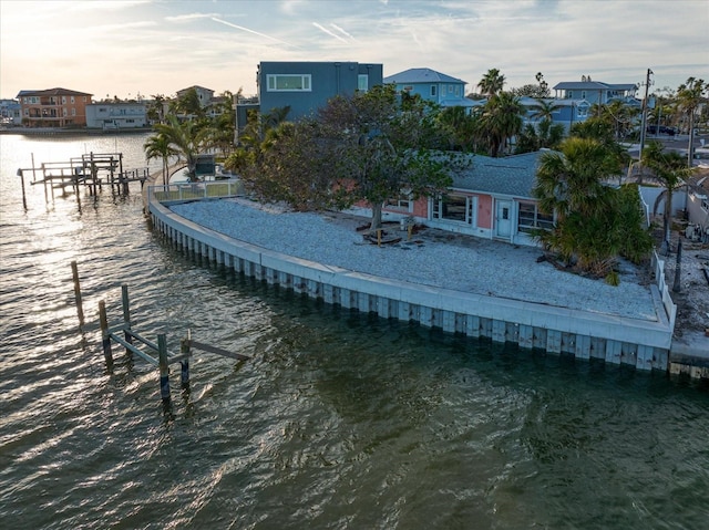 exterior space featuring a water view