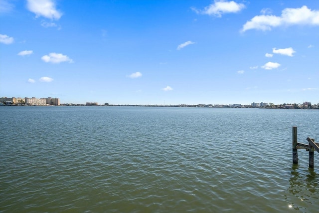 water view with a boat dock