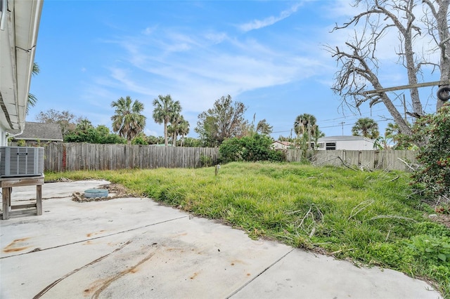 view of yard featuring a patio