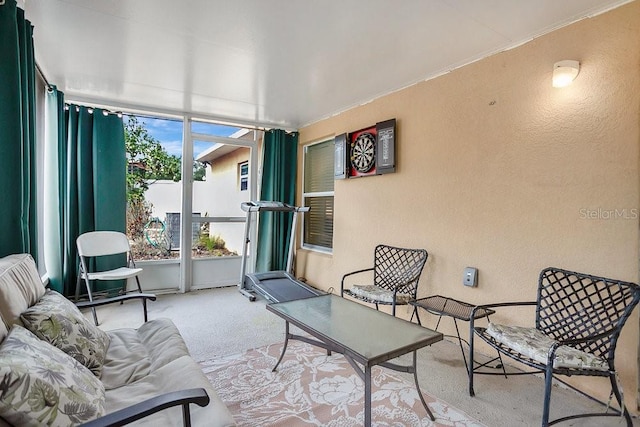 view of sunroom