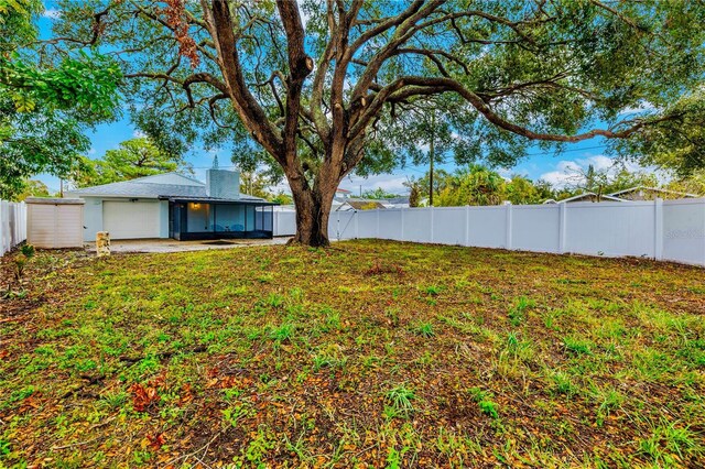 view of yard featuring a patio area