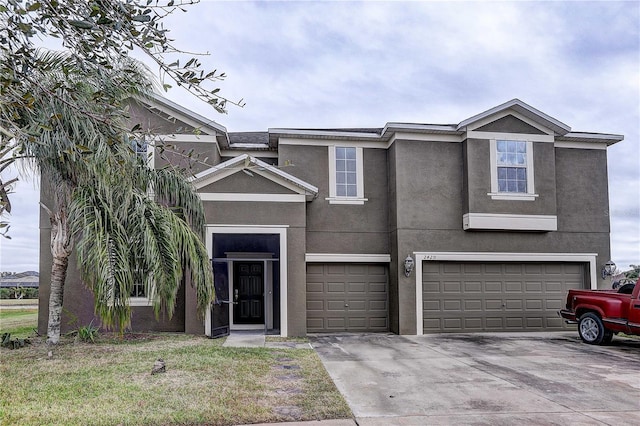 view of front facade with a garage