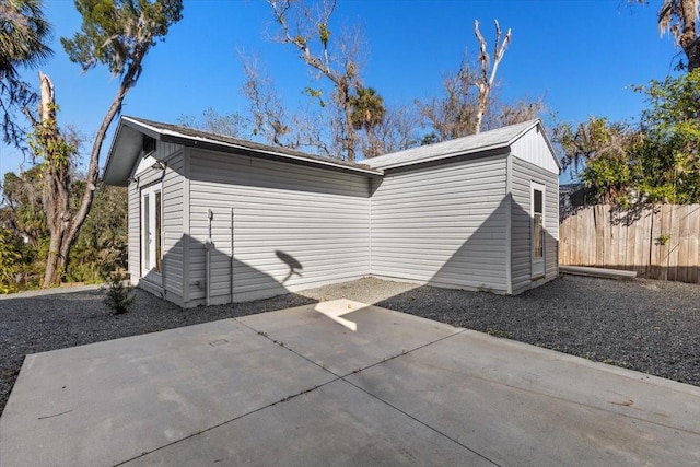 view of home's exterior featuring a patio area