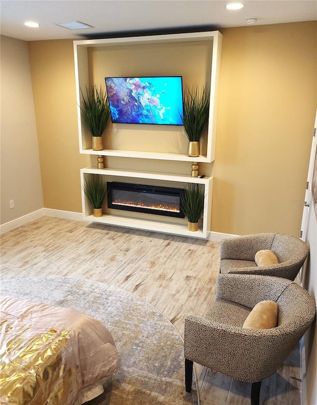 interior space featuring wood-type flooring