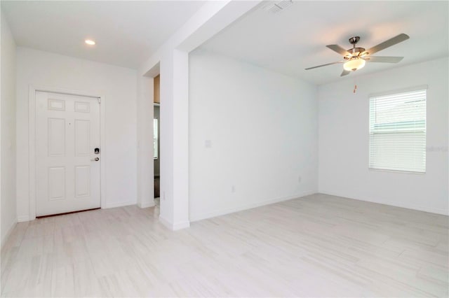 empty room with ceiling fan