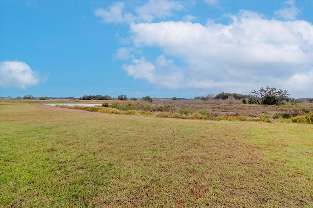 view of yard with a rural view