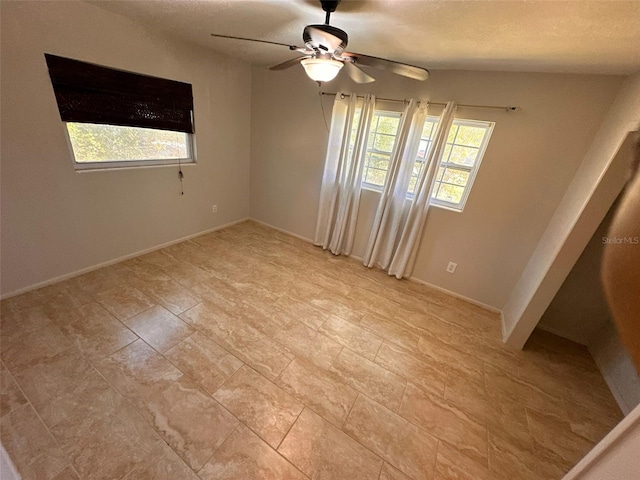 empty room with ceiling fan