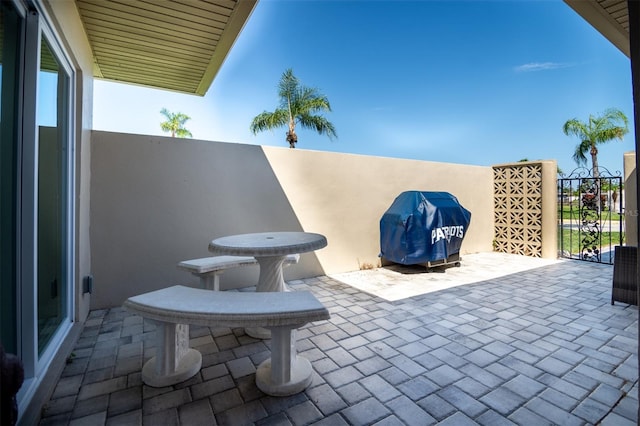 view of patio / terrace featuring grilling area