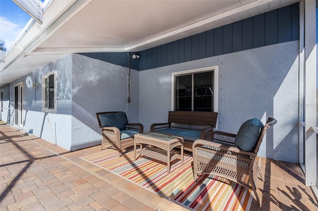 view of patio with an outdoor living space