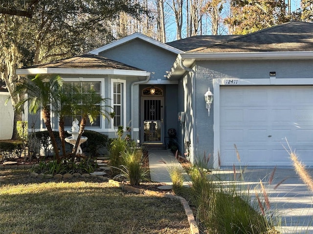 ranch-style house with a garage