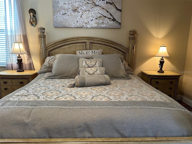 bedroom featuring hardwood / wood-style floors