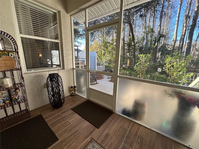 view of sunroom