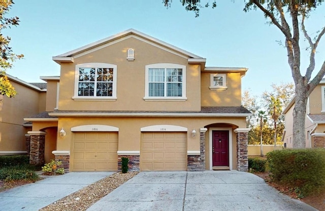 view of front of home featuring a garage