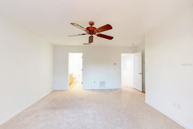 spare room featuring ceiling fan