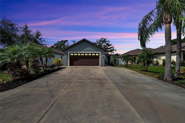 view of front of house featuring a garage