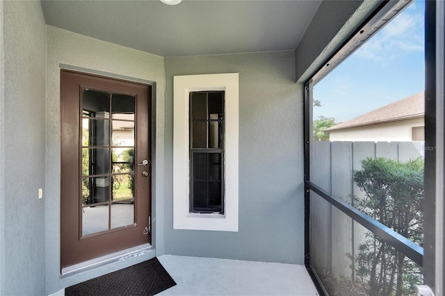 view of doorway to property