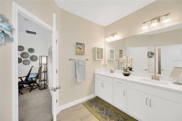 bathroom with vanity