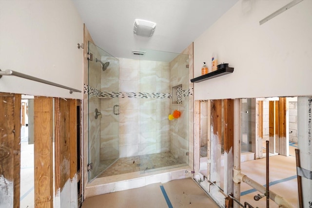 bathroom with walk in shower