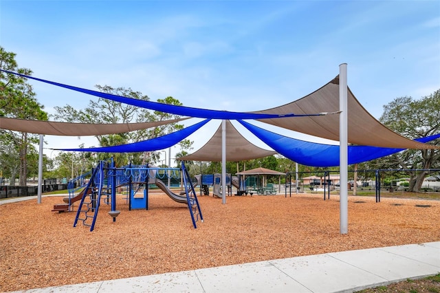 view of jungle gym