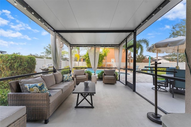 view of sunroom / solarium