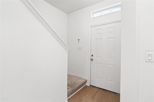 entrance foyer with light wood-type flooring