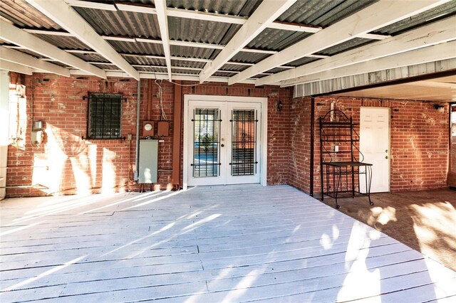 2005 E Crenshaw St, Tampa, FL 33610 - wooden terrace featuring french doors
