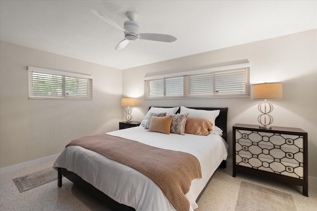 bedroom with ceiling fan