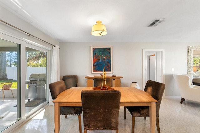 view of dining area