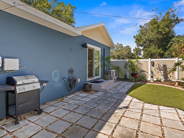 view of patio / terrace with area for grilling