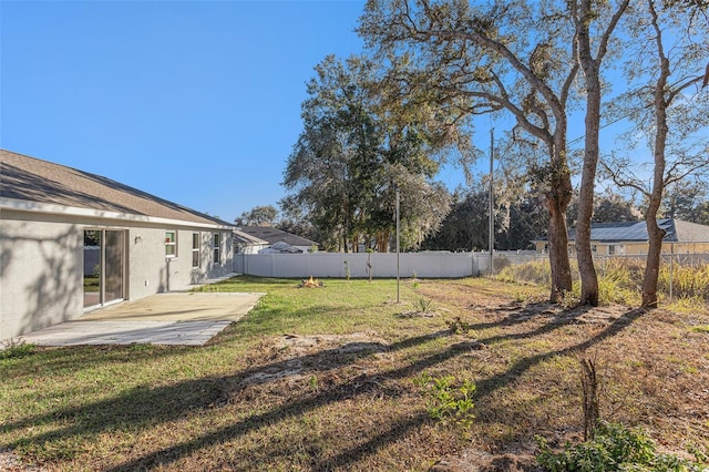 view of yard featuring a patio area