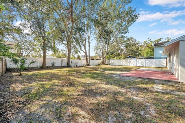 view of yard with a patio