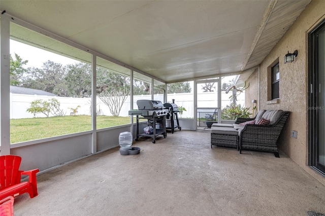 view of sunroom