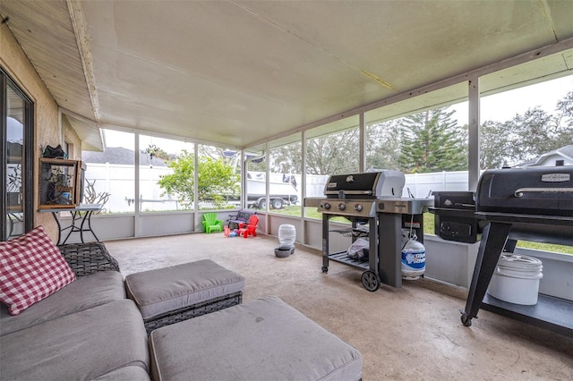 view of sunroom / solarium