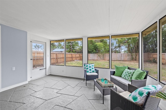 view of sunroom