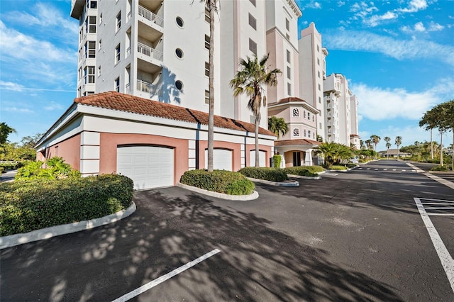 view of property with a garage