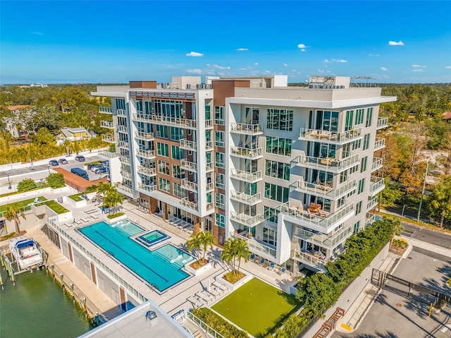 view of property featuring a water view