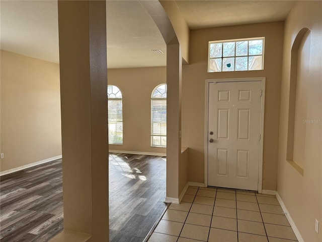 view of tiled entryway