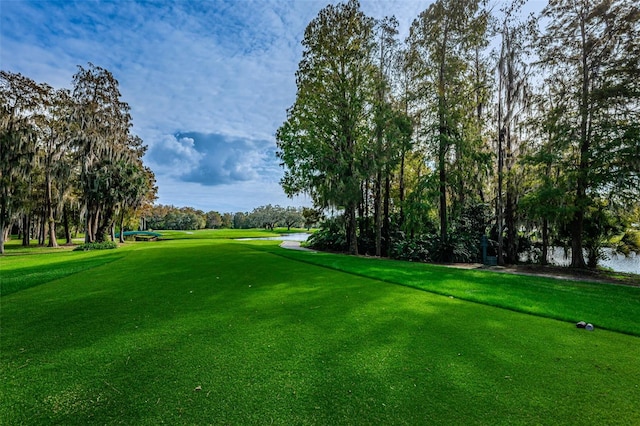 surrounding community featuring a lawn