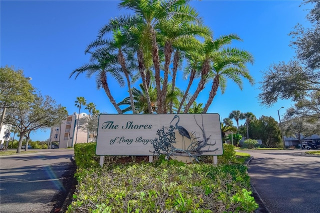 view of community sign