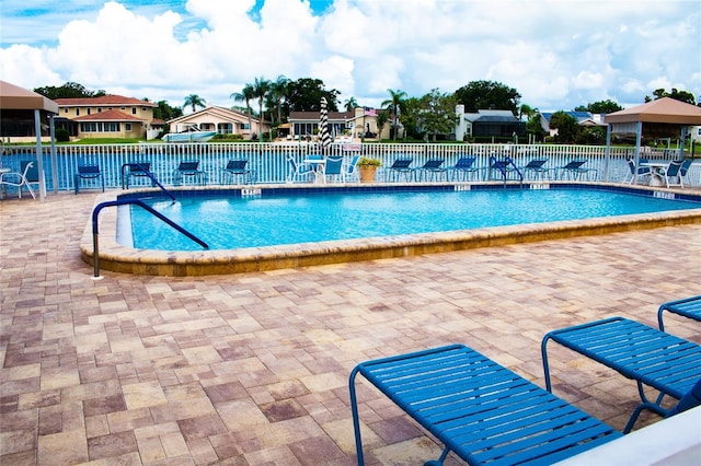 view of pool featuring a patio area