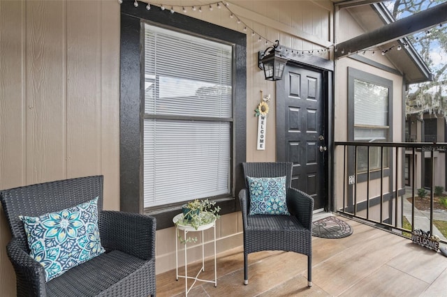 exterior space featuring vaulted ceiling and plenty of natural light