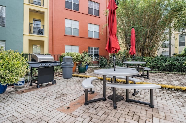 view of home's community featuring a patio area