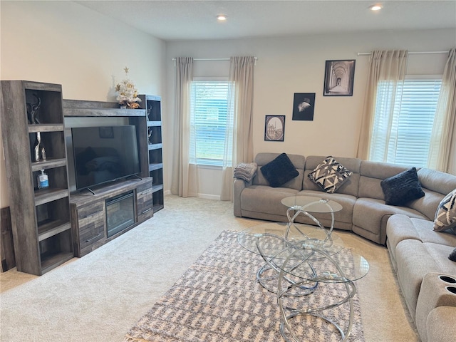 view of carpeted living room