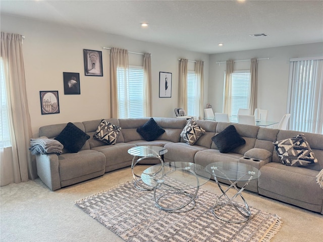 view of carpeted living room