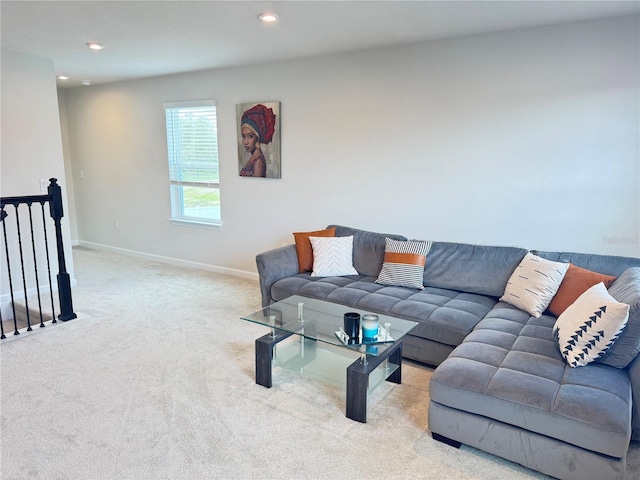 view of carpeted living room